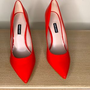 Patent Red Leather Nine West Heels